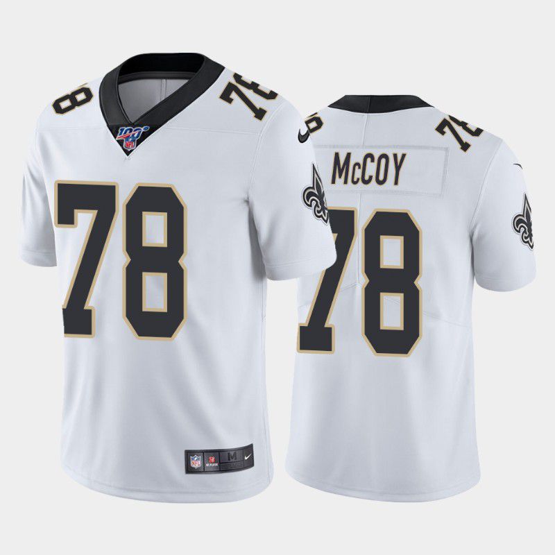 Men New Orleans Saints #78 Erik Mccoy Nike White 100th Limited NFL Jersey->new orleans saints->NFL Jersey